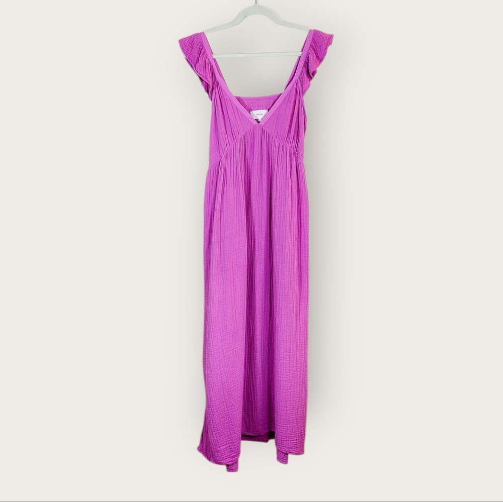 XiRENA Leyla Crinkle Gauze Midi Maxi Dress in Rosebud Size Medium - Picture 4 of 13